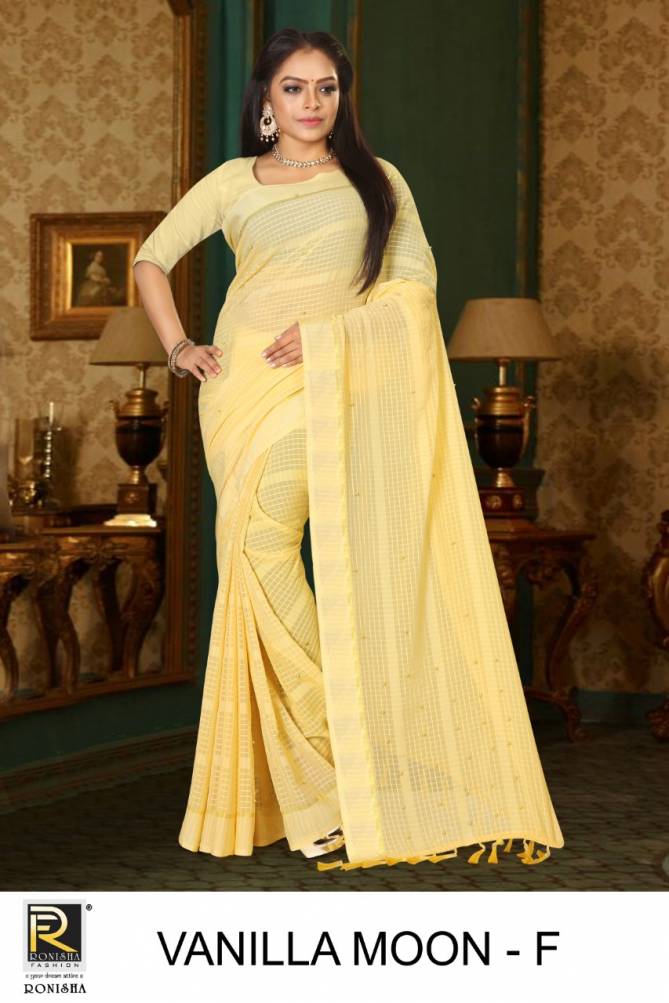 Ronisha Vanilla Moon New Exclusive Wear Georgette Latest Saree Collection